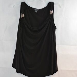 Kenneth Cole Black tank style with brass rings SZ XL